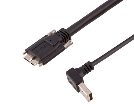 USB协议USB3.0数据线A公弯头转MicroB线缆}