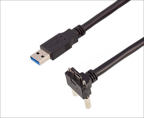USB协议USB3.0数据线A公转MicroB弯头线缆
