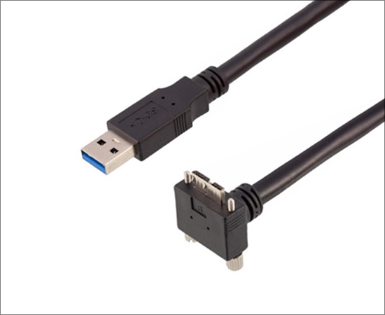 USB协议USB3.0数据线A公转MicroB弯头线缆}