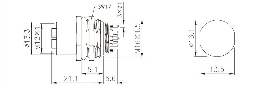 M12-M12板前安装孔型插座X型-数据型-焊接式-900x300-1.png