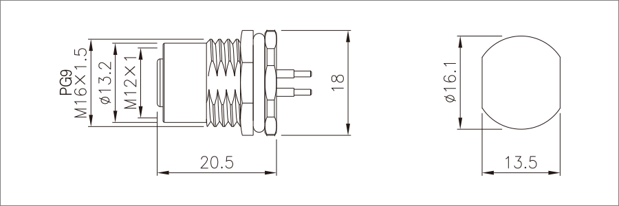 M12-M12板后安装孔型插座-PCB式-900x300-1.png