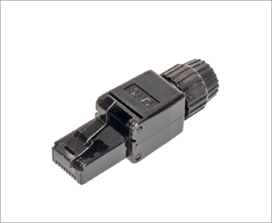 Assembled RJ45 Integrated 8P CAT6 Metal Tool-free Two Piece Type}