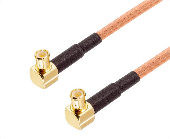 MCX (male) right angle plug to MCX (male) right angle plug, cable: RG316, frequency: DC ~ 6GHz}