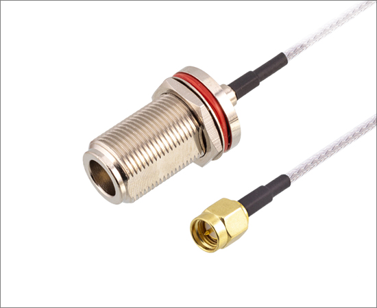 N (Female) Bulkhead front straight socket to SMA (male) straight plug, cable: RG316, frequency: DC ~ 6GHz}
