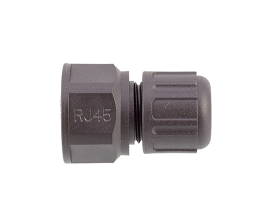 RJ45 Straight Male Plastic Plug(Threaded)}