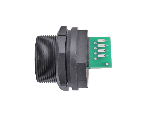 RJ45 Female Back Mount Receptacle with wire(Threaded) (External welding plate)}