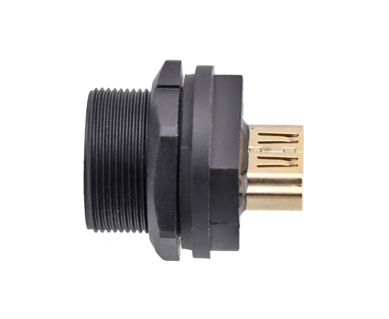 HDMI Female to Female back mount receptacle(Threaded)}