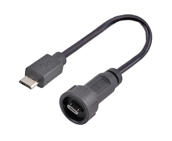 MICRO USB Male to Male Overmolded Cable(Bayonet)}