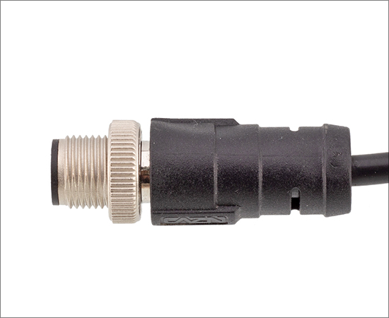 M12 Straight Male Overmolded Plug Damping style}