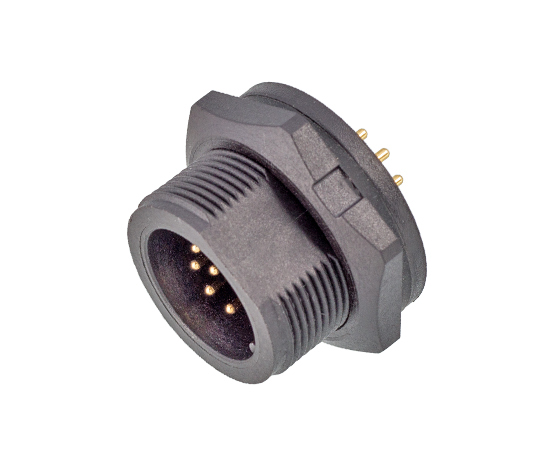 E13 Male Back Mount PCB Receptacle(Threaded)}