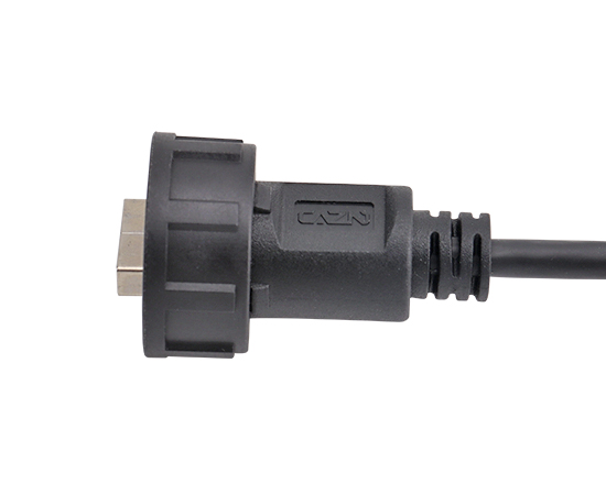 USB Male to Male Overmolded with Cable(Threaded)}