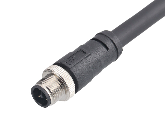 M12 Straight Male Overmolded Plug Power type}